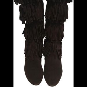 MICHAEL Michael Kors Tall Suede Fringe Boots